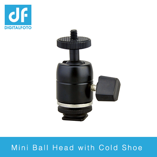 Mini ball head with cold shoe