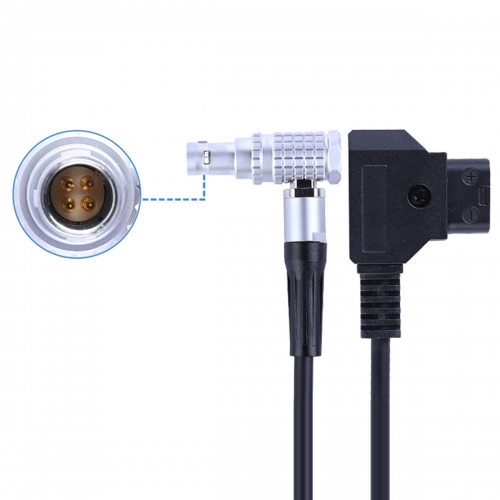 Coiled 0.5-1.5m D-Tap to Right Angle 0B 4 Pin Power Cable for Varix Wireless Transmitter